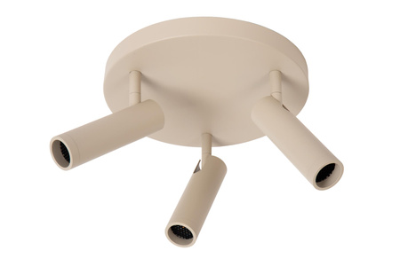 Lucide lampa sufitowa Grado Ø 25 cm 3xGU10 (MR11) 40W taupe 22974/13/41