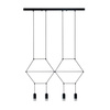 Step Into Design lampa wisząca Linea 4xG9 czarna XT068-4P