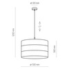 TK Lighting lampa wisząca Tago Black E27 czarno/złota 3211