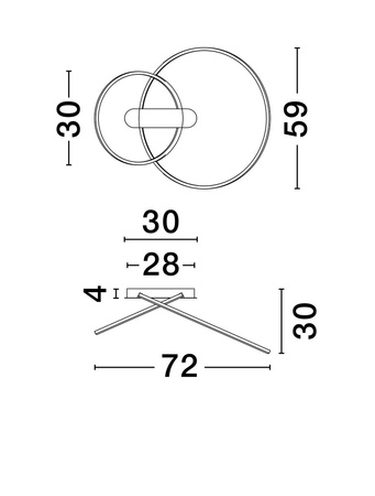 Luces Exclusivas lampa sufitowa Comarapa LED ściemnialna 42W 1923lm 3000K IP20 czarna LE44670