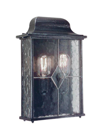 Elstead kinkiet zewnętrzny Wexford 2xE27 czarno/srebrny IP43 WX7