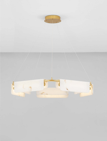 Luces Exclusivas lampa wisząca LED Mairana ściemnialna Ø 93 cm 45W 2707lm 3000K IP20 złota LE44617