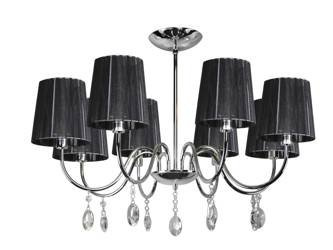 Candellux żyrandol / lampa wisząca Sorento 8xE14 czarna/chrom 38-38067