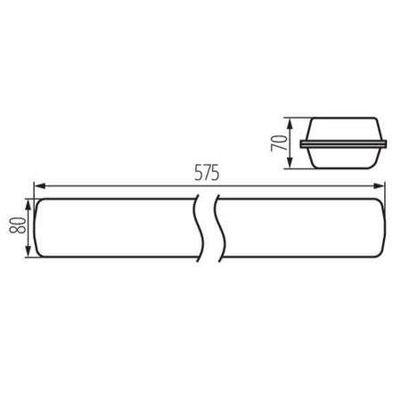 Kanlux oprawa liniowa LED Mah Hi 19W 2400lm 4000K szara IP65 22606