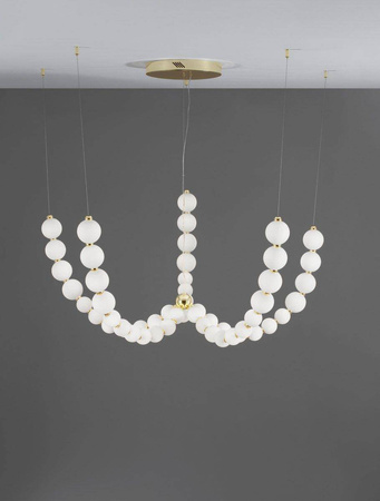 Luces Exclusivas lampa wisząca LED Moca 130W 11376lm 3000K biało/złota LE42746