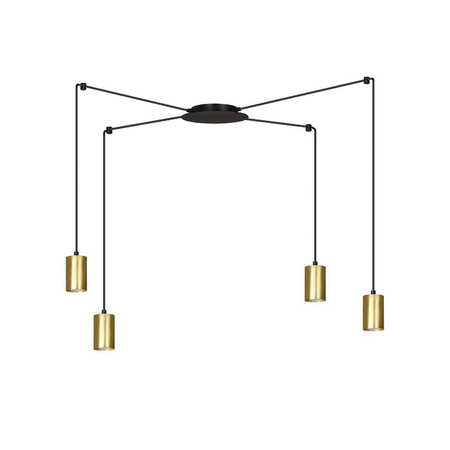 Emibig lampa wisząca Traker 4 4xGU10 czarno/złota 526/4