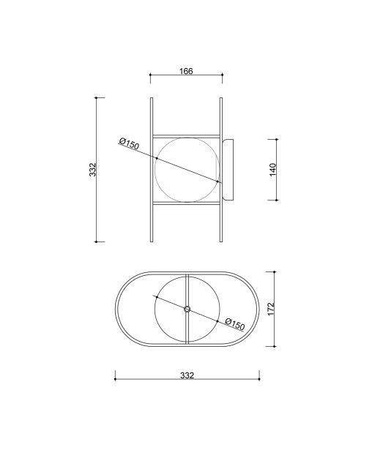 Ummo kinkiet Kuglo C G9 czarny KUC12000