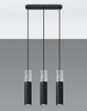 Sollux lampa wisząca Borgio 3 GU10 czarno/betonowa SL.0652