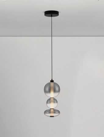 Luces Exclusivas lampa wisząca LED Luis ściemnialna Ø 20 cm 20W 2686lm 3000K IP20 czarno/szara LE44221