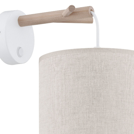 TK Lighting kinkiet Albero E27 beżowo/drewniany 6555