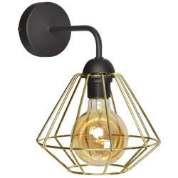 Milagro kinkiet Lupo E27 czarno/złoty MLP6269