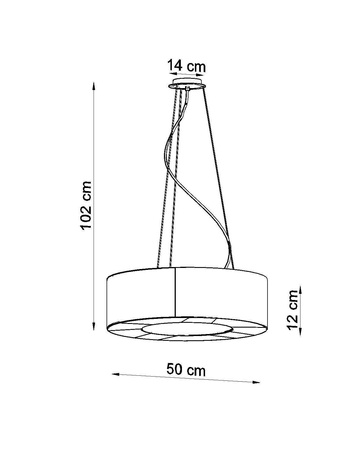 Sollux lampa wisząca Saturno Slim 50 5xE27 biała SL.0749