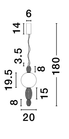Luces Exclusivas lampa wisząca LED Joaquin Ø 20 cm 12W 794lm 3000K IP20 złoto/różowa LE44546