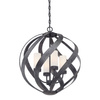 Quintiesse lampa wisząca zewnętrzna Blacksmith 4xE14 czarna IP44 QN-BLACKSMITH-4P-OBK
