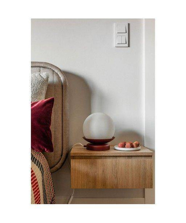 Ummo lampka biurkowa Kuul ST E27 burgund KLS141P1