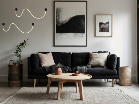 Luces Exclusivas kinkiet LED Cura 14W 1190lm 3000K IP20 czarny LE44259