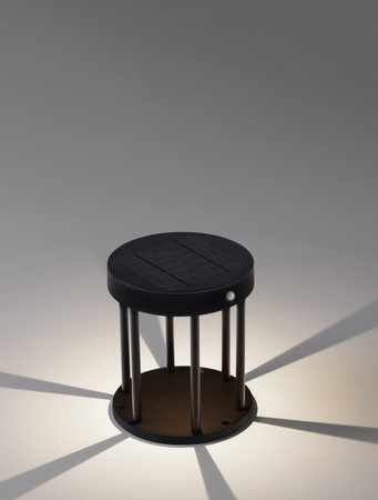 Luces Exclusivas lampa stojąca solarna zewnętrzna LED Krause z czujnikiem ruchu 1,7W 89lm 3000K IP65 wys. 18 cm czarna LE73678