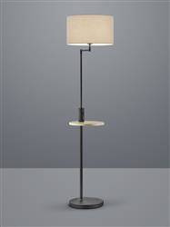 Trio lampa podłogowa Claas E27 czarno/beżowa 160cm 400400132