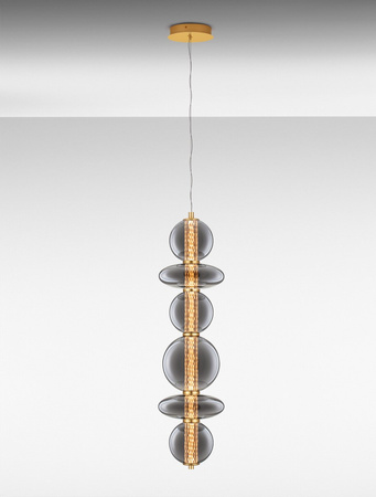 Luces Exclusivas lampa wisząca LED Morros Ø 25,5 cm 27W 3201lm 3000K IP20 złoto/czarna LE44487