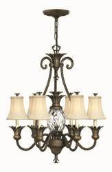 Elstead żyrandol / lampa wisząca Plantation 7xE14 brązowa HK-PLANT7-PZ
