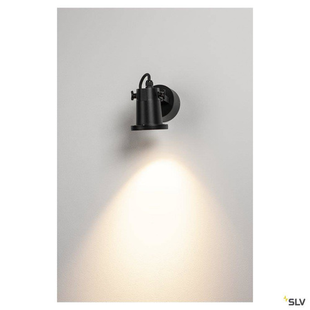 SLV kinkiet (reflektorek) zewnętrzny Nautilus GU10 czarny IP54 1002867