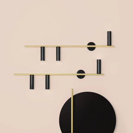 Aldex kinkiet Trevo 3 3xGU10 czarno/mosiężny 1083Y40