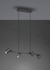 Trio lampa wisząca (reflektorki) Marley 4xGU10 czarna 302400432