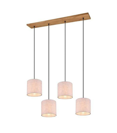 Trio lampa wisząca Elmau 4xE27 czarna nikiel antyk 302100430
