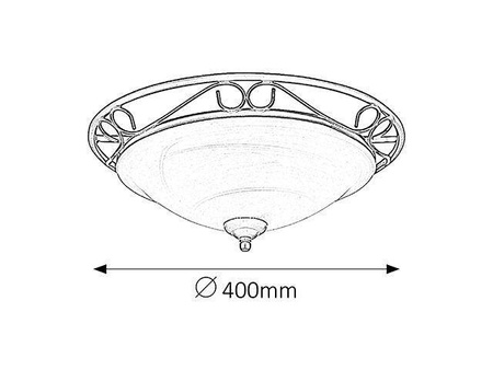 Rabalux plafon Athen 2xE27 czarno/biały 3722