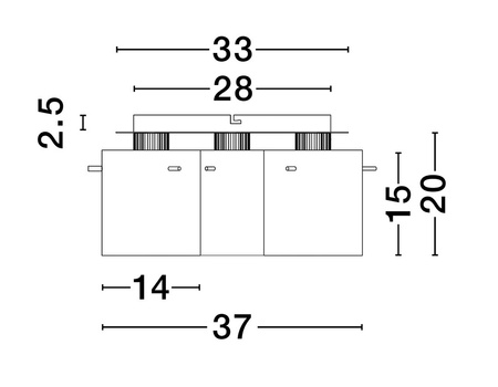 Luces Exclusivas lampa sufitowa LED Oran E27 3x12W IP20 czarna LE44246