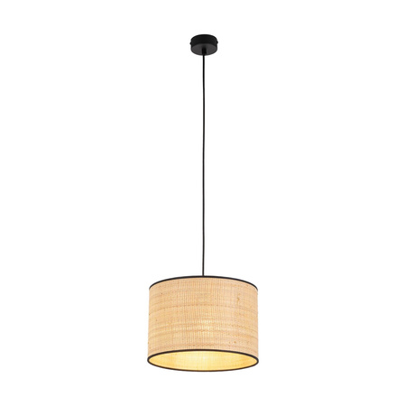 TK Lighting lampa wisząca Liberia E27 czarno/naturalna 4730