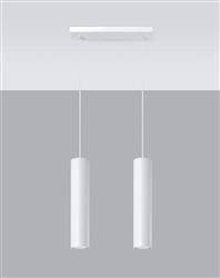 Sollux lampa wisząca Lagos 2 2xGU10 biała SL.0324