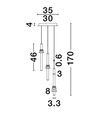 Luces Exclusivas lampa wisząca LED Urubicha ściemnialna Ø 33 cm 18W 1346lm 3000K IP20 czarna LE44690