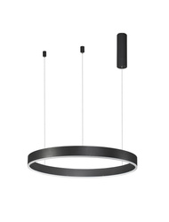 Luces Exclusivas lampa wisząca LED Jaca CCT ściemnialna z pilotem Ø 60 cm 40W 2943lm 2700-6000K IP20 czarna LE43500