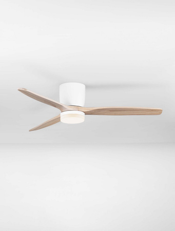 Luces Exclusivas wentylator LED Guarayos 18W 2190lm 3000-6500K IP20 biało/drewniany LE44966