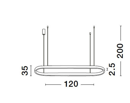 Luces Exclusivas lampa wisząca LED Silao 58W 3248lm 3000K czarna LE42797