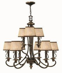 Elstead żyrandol / lampa wisząca Plymouth 9xE14 brązowa HK-PLYMOUTH9