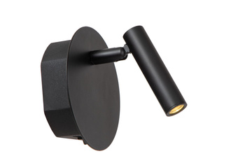 Lucide kinkiet Jolijn Ø 10,2 cm LED 1x2W 3000K zasilanie akumulatorowe z magnetycznym systemem montażu czarny 77288/03/30