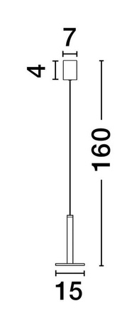 Luces Exclusivas lampa wisząca LED Esquel 11W 414lm 3000K srebrna LE42736