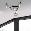 Emibig plafon Smart 4 4xE14 czarno/dymiony 1104/4