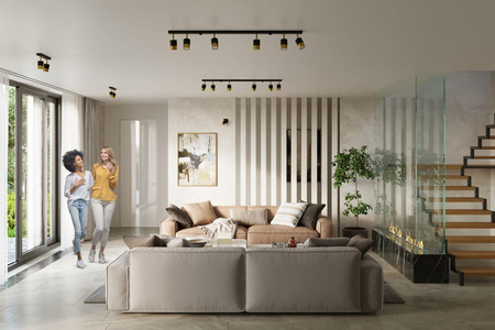 Sollux plafon (reflektorki) Nero 3 3xGU10 czarno/złoty SL.1071