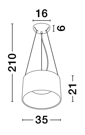 Luces Exclusivas lampa wisząca LED Bajo Ø 35 cm 24W 1268lm 3000K IP20 czarna LE44266