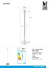 Markslojd lampa podłogowa Minna E14 biało/mosiężna 144,5cm 106867