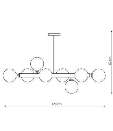 Light Prestige plafon Dorado 8xE14 biało/złota LP-002/8P