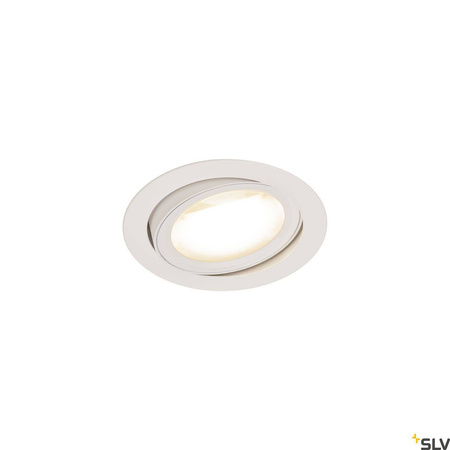 SLV oprawa sufitowa LED Oculus 11W 780lm 2000/3000K 100° ściemnialna biała Ø12cm (wpuszczana) 1004669