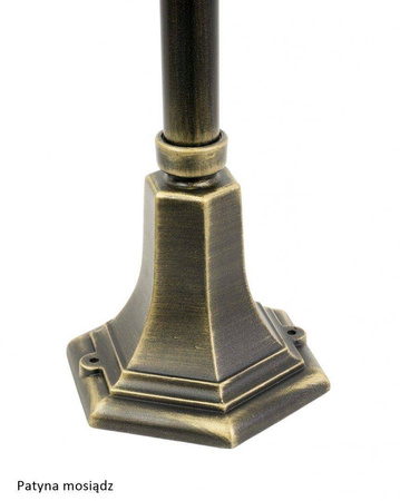 Su-ma lampa stojąca zewnętrzna Retro Midi E27 czarna/patyna 76cm IP43 K 5002/3/M