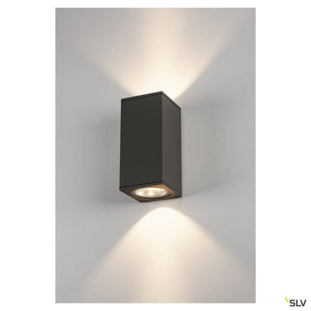 SLV kinkiet zewnętrzny LED Big Theo Wall 42W 4000lm 3000K antracytowy IP44 234505