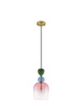 Luces Exclusivas lampa wisząca LED Balam Ø 15,7 cm E14 1x5W IP20 złota/wielokolorowa LE43397