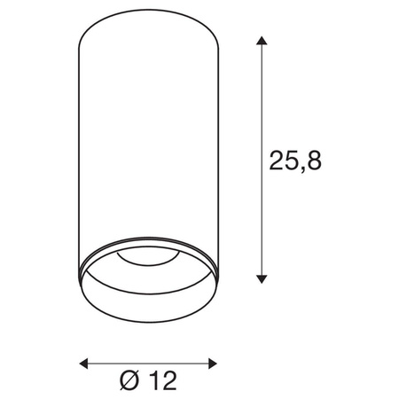 SLV plafon techniczny LED Numinos XL Phase 36W 3760lm 4000K 36° ściemnialna czarny Ø12cm 1005700