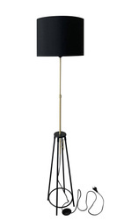 Candellux lampa podłogowa Tegola E27 czarno/złota 154cm 51-00071
